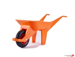 Plastic Wheelbarrow With Pneumatic Tyre - Orange buy direct from UK manufacturer